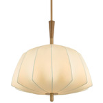 Flinders Pendant - Patina Brass / Cream