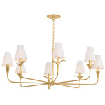 Quill Chandelier - Gilded Ivory / White Linen