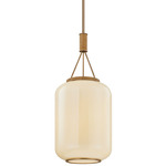 Judson Pendant - Patina Brass / Cream Opal
