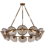 Diego Chandelier - Patina Gold Leaf / Piastra