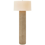 Roan Floor Lamp - Patina Brass / Off White