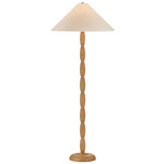 Parrish Floor Lamp - Patina Brass / Wheat Linen