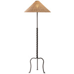 Francisco Floor Lamp - French Iron / Abaca Rope