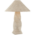 Zaire Table Lamp - Patina Brass / White Wash