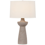 Osgood Table Lamp - Patina Brass / Off White
