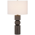 Ralston Table Lamp - Patina Brass / White Linen