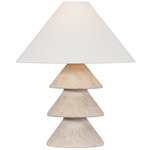 Zettler Table Lamp - Patina Brass / Off White