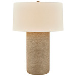 Roan Table Lamp - Patina Brass / Off White