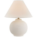 Schubert Table Lamp - Patina Brass / White Linen