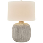 Keagan Table Lamp - Patina Brass / Off White