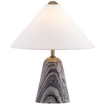 Millbrae Table Lamp - Patina Brass / Off White