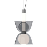 Gems Pendant - White Etched Glass / Cold Neutral