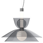 Gems Pendant - White Etched Glass / Cold Neutral