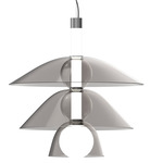 Gems Pendant - White Etched Glass / Cold Neutral