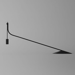 Glifo Wall Sconce - Matte Black / Ebony Wood