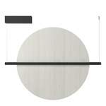 Hang Out Linear Pendant - Matte Black / Bleached Ash