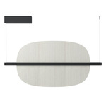Hang Out Linear Pendant - Matte Black / Bleached Ash