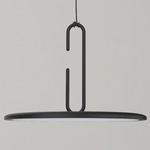 Clip Pendant - Matte Gold Canopy / Matte Black