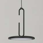 Clip Pendant - Matte White Canopy / Matte Black
