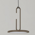 Clip Pendant - Matte White Canopy / Matte Bronze