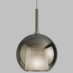 Glo Maxi Pendant - Matte Titanium Canopy / Mirroring 4ever Glass