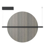 Hang Out Linear Pendant - Matte Black / Greyish Ash