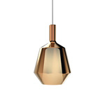 Mom Glossy Fatty Pendant - Matte Titanium Canopy / Mirroring Bronze Glass