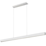 Hudson Color-Select Linear Chandelier - Brushed Nickel / Frosted