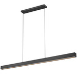 Hudson Color-Select Linear Chandelier - Matte Black / Frosted