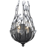 Gabriella Wall Sconce - Matte Black / Crystal