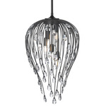 Gabriella Pendant - Matte Black / Crystal