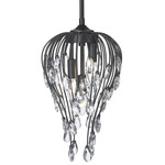 Gabriella Pendant - Matte Black / Crystal