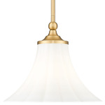 Fleur Pendant - Modern Gold / Etched Opal