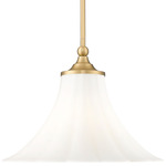 Fleur Pendant - Modern Gold / Etched Opal