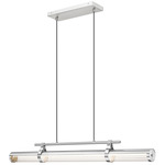 Benoit Color-Select Linear Chandelier - Brushed Nickel / Clear