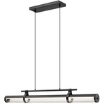 Benoit Color-Select Linear Chandelier - Matte Black / Clear