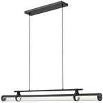 Benoit Color-Select Linear Chandelier - Matte Black / Clear