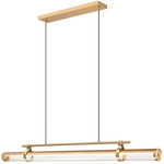 Benoit Color-Select Linear Chandelier - Modern Gold / Clear