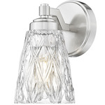 Andree Wall Sconce - Brushed Nickel / Clear