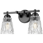 Andree Bathroom Vanity Light - Matte Black / Clear