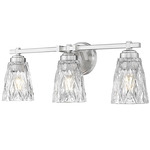Andree Bathroom Vanity Light - Brushed Nickel / Clear