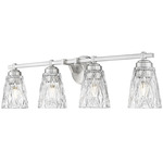 Andree Bathroom Vanity Light - Brushed Nickel / Clear