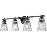 Andree Bathroom Vanity Light - Matte Black / Clear