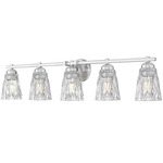 Andree Bathroom Vanity Light - Brushed Nickel / Clear