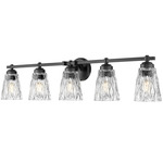 Andree Bathroom Vanity Light - Matte Black / Clear