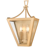 Montalcino Wall Sconce - Rubbed Brass / Clear Seedy