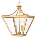 Montalcino Chandelier - Rubbed Brass / Clear Seedy
