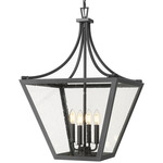 Montalcino Chandelier - Iron Ore / Clear Seedy