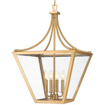 Montalcino Chandelier - Rubbed Brass / Clear Seedy