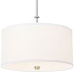 Linden Color-Select Pendant - Brushed Nickel / White